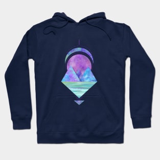 Cosmic Lagoon Abstract Hoodie